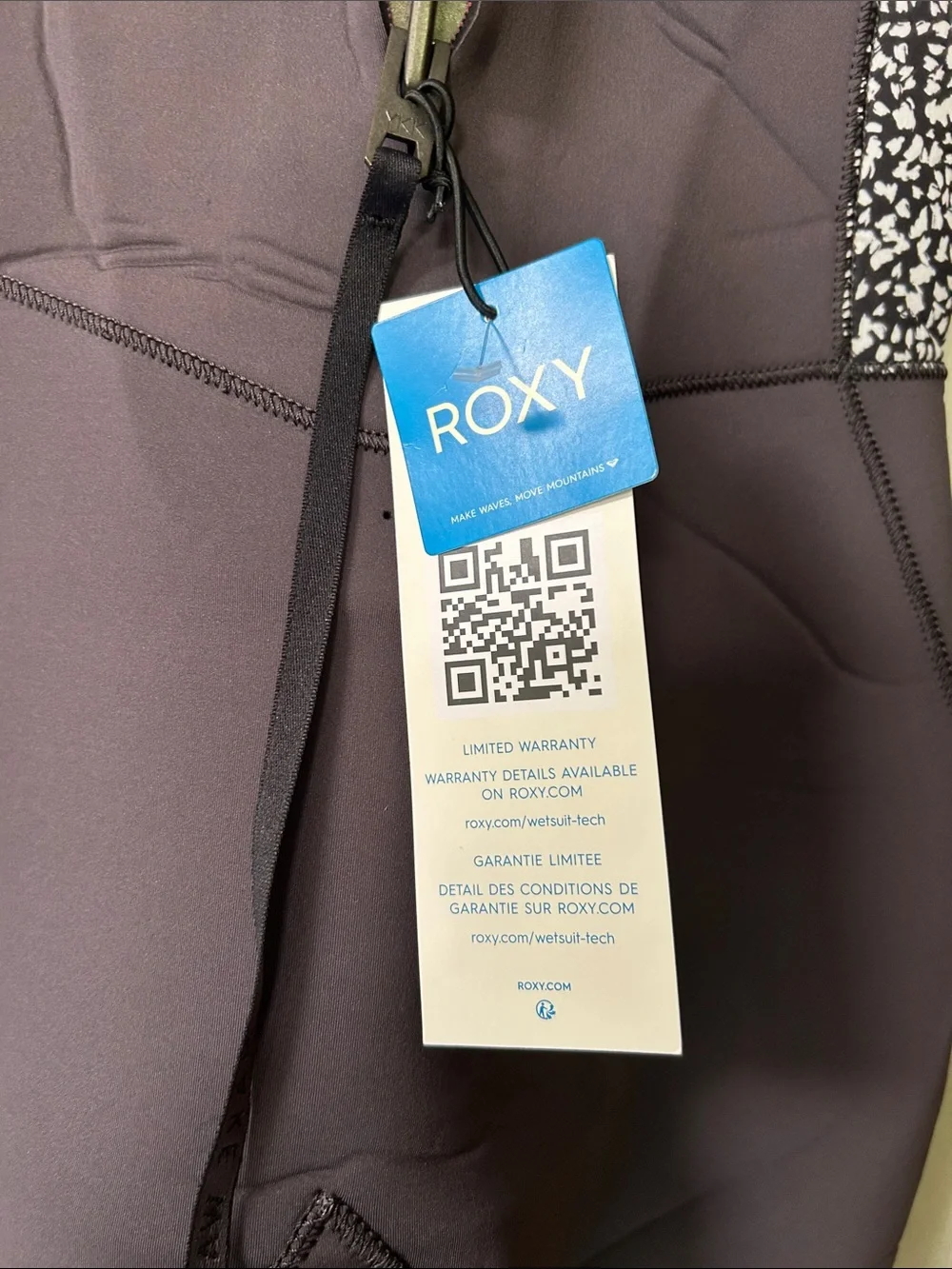 Roxy 3/2mm Swell Series BACK Zip Wetsuit GREY VIOLET PURPLE Size 16 girls New